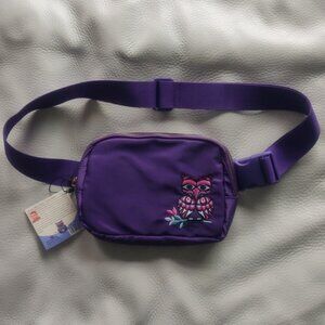 Belt Bag with 'Owl Chick' embroidered design by Douglas Horne, Coast Salish
